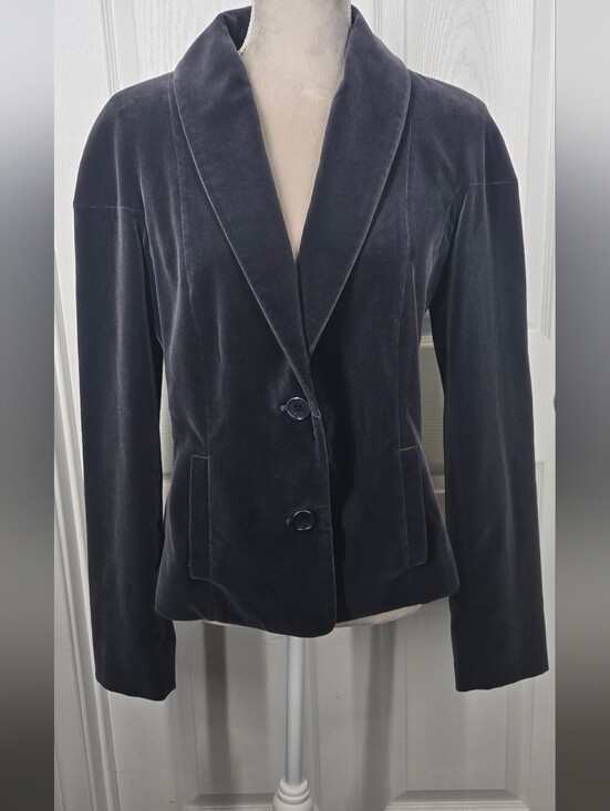 Etro Jackets & Blazers - ETRO Milano Black Velvet Silk Lined Women's Blazer IT 48 US 12